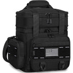 Expandable Tactical Lunch Box, Large Insulated Lunch Cooler Bag Heavy Duty Leakproof Lunch Pail For Men Adults Work Office Outdoor Picnic Trips,16L,Black