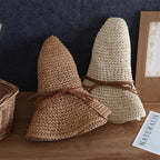Womens Sun Hat Straw Bucket Hat Wide Brim Foldable Beach Hat Travel Summer Cap Upf 50+