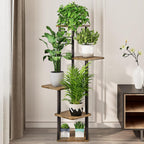 Plant Stand 5 Tier Indoor Metal Flower Shelf For Multiple Plants Corner Tall Flower Holders For Patio Garden Living Room Balcony Bedroom, Black (5 Tier-Black)