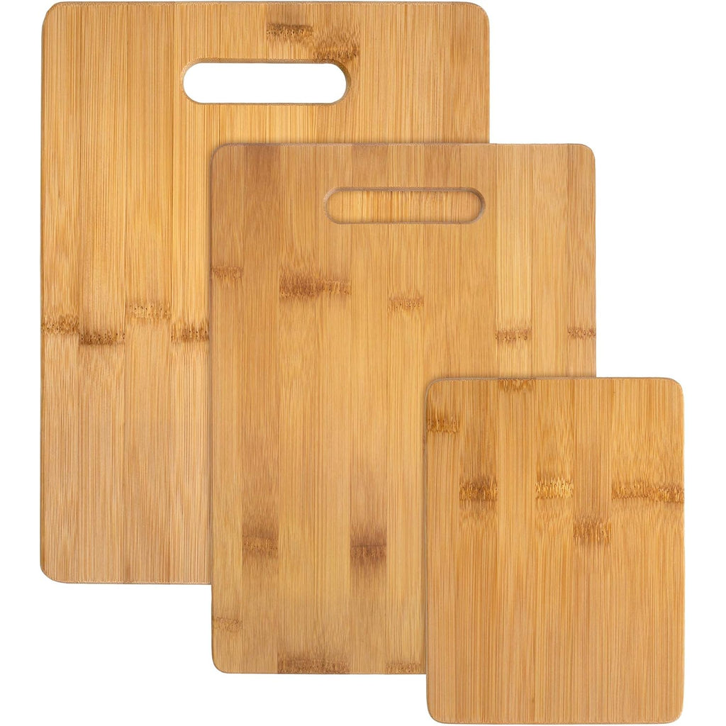 Totally Bamboo 3-Piece Bamboo Cutting Board Set, Wood Cutting Boards for Kitchen, Reversible Chopping Boards in Small, Medium, and Large Sizes