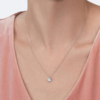 IGI Certified 1 Carat Lab Grown Diamond Round Solitaire Pendant Necklace for Women - 14k White Gold Necklace (I-J, VS1-VS2, 1.00 cttw) - 3-Prong Martini - 18 Inch Chain