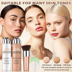 Magic Minerals Airbrush Foundation And Makeup Primer For Face,Full Coverage Foundation For Mature Skin,Moisturizing Airbrush Makeup (02 Beige)