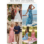 Grace Karin Women'S Summer Sleeveless Floral Maxi Dress V Neck Formal Wedding Guest Dress A Line Beach Vacation Clothes