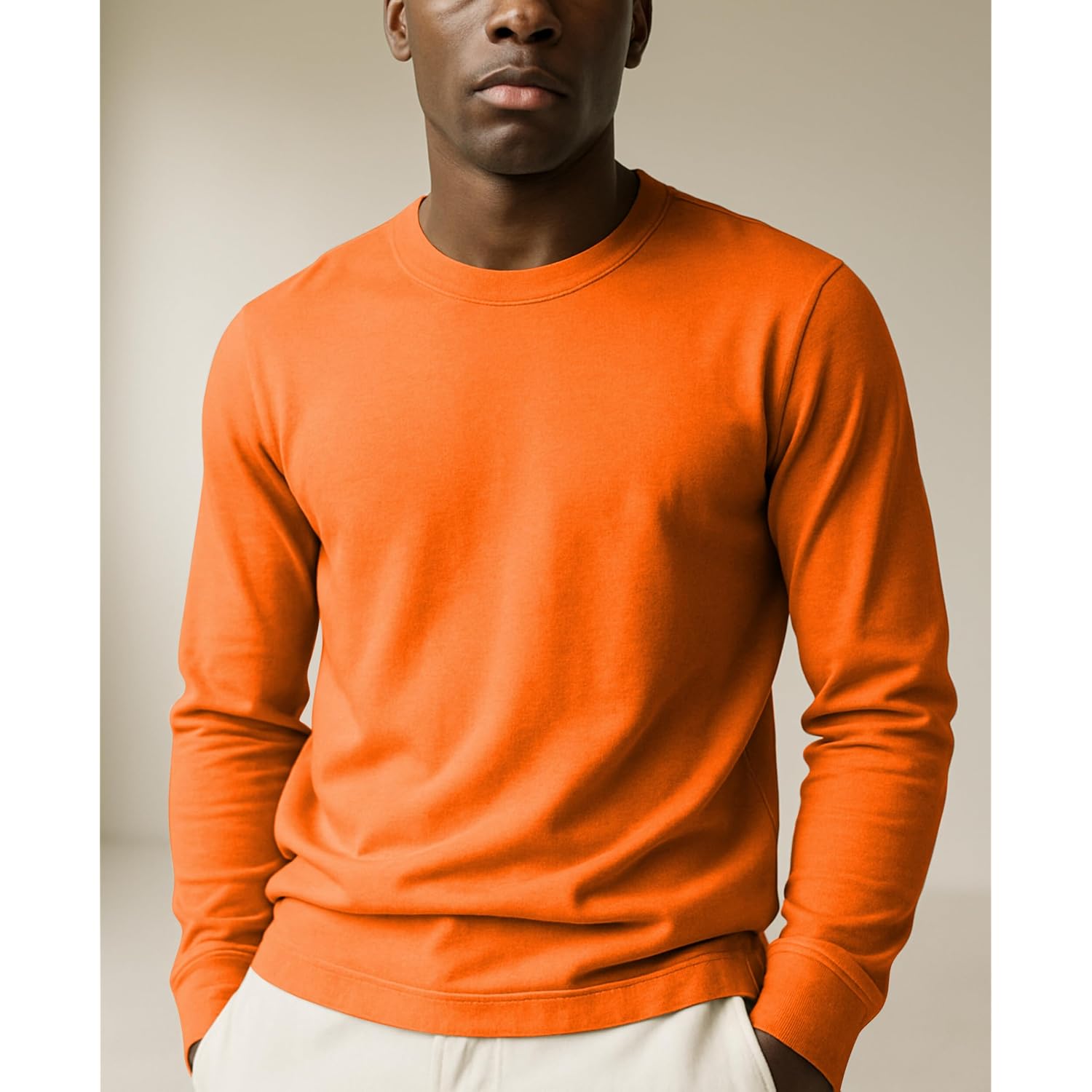 Andrew Scott Long Sleeve T-Shirt Pack | Ultra Soft 100% Cotton Color Crew Neck Tees | Multi Packs & Colors