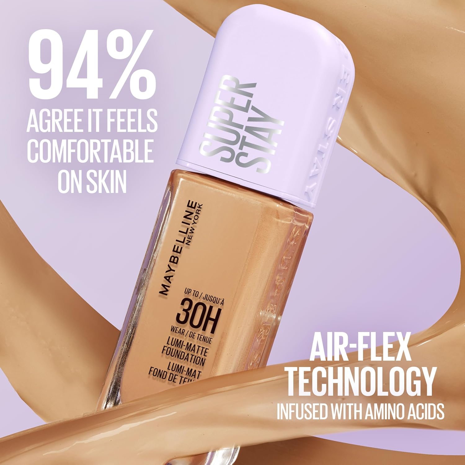 Maybelline Super Stay Lumi-Matte Foundation, Lightweight and Buildable Full Coverage Foundation Makeup For Up To 30HR Wear, 220, 1 Count