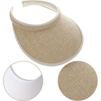 3Pcs Clip On Sun Visors Hats for Women UV Protection, Beach Wide Brim Visor for Summer, Outdoor Golf Tennis Travel Caps