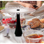 Fly Swatter For Outside/Inside Meal, Picnic, Barbeque, Events - Battery Operated Food Spinning Fan (Black Color, 2Pcs)