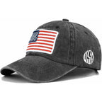 Izus Women Usa-Flag Baseball-Cap American Patriotic Baseball Hats Men'S Distressed-Cotton Dad-Hat For Adult Teens