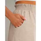Shorts for Women Summer Casual Elastic High Waisted Wide Leg Cute Dressy Beach Shorts 2026 Vacation Beach Clothes