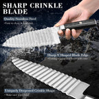 Dragon Creek Crinkle Cutter Knife - Wavy Chopper Potatoes | Crinkle Wave Fry Cutter For Vegetable Fruits Fun Carrot Chip Slicer Thanksgiving Gift Idea Stainless Steel