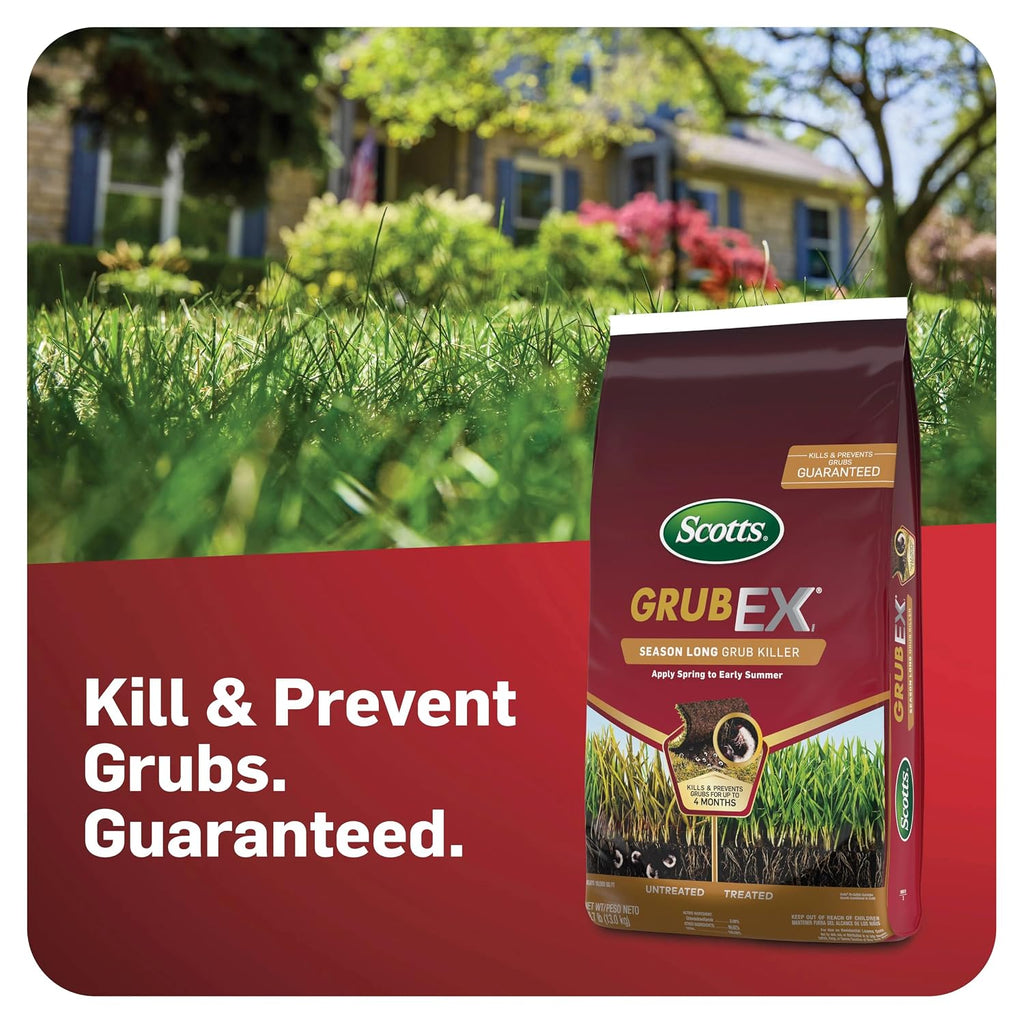 Scotts Grubex1 Season Long Grub Killer, 5,000 Sq. Ft. | Protects Lawns Up To 4 Months, Treats 5,000 Sq. Ft.