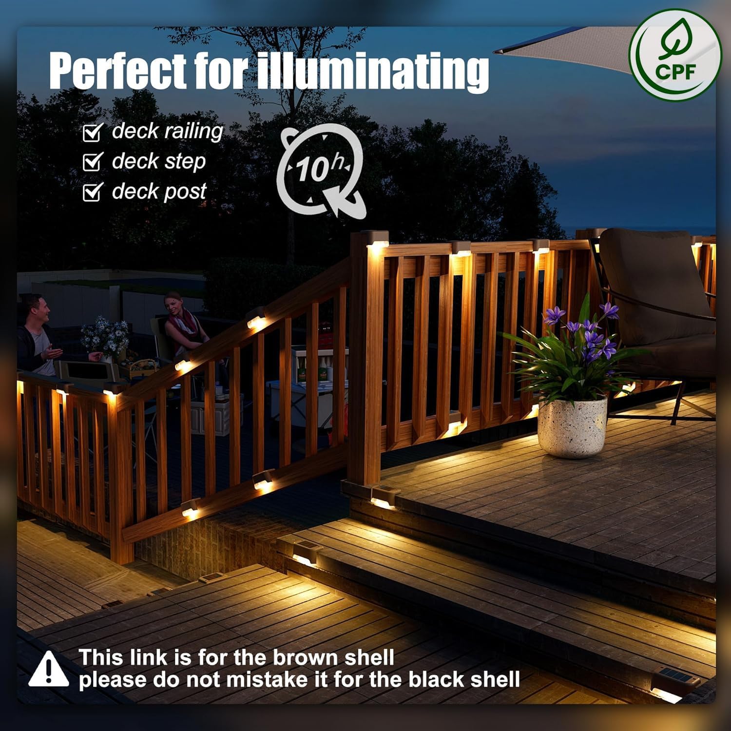 Solpex Solar Deck Lights Outdoor 16 Pack,Step Light Waterproof,Warm White | Led Solar Lights For Outdoor Stairs,Step,Fence,Yard,Patio And Pathway