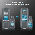 Dove Men+Care Body + Face Wash 2-Pack + Travel-Size Body Wash – Clean Comfort With 24Hr Nourishing Micromoisture, Lemon & Cedarwood Scent