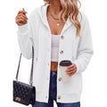Zeagoo Hoodie For Women Oversized Hooded Sweatshirt Button Hoodies With Pockets Comfy Fleece Jackets 2026 Fashion S-3Xl