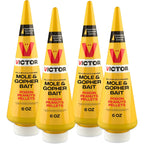 Victor Outdoor Mole & Gopher Poison Peanuts 4-Pack | Zinc Phosphide Rodenticide Bait For Mole And Gopher Killer Pest Control In Yards And Lawns, 6 Oz Per Container, M6006-4