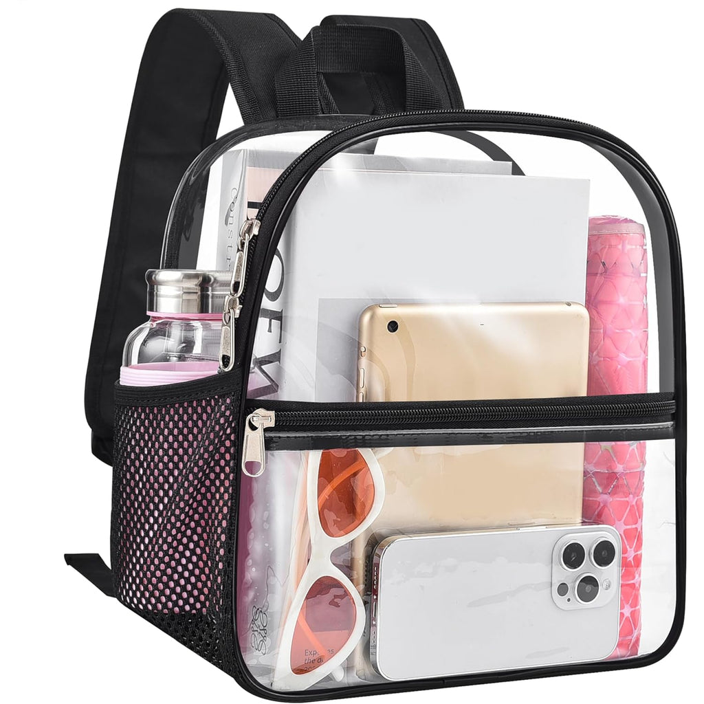 USPECLARE Clear Backpack for Stadium Approved 12×6×12, Water proof Clear Bag for Stadium Events and Concert Work Sport Event