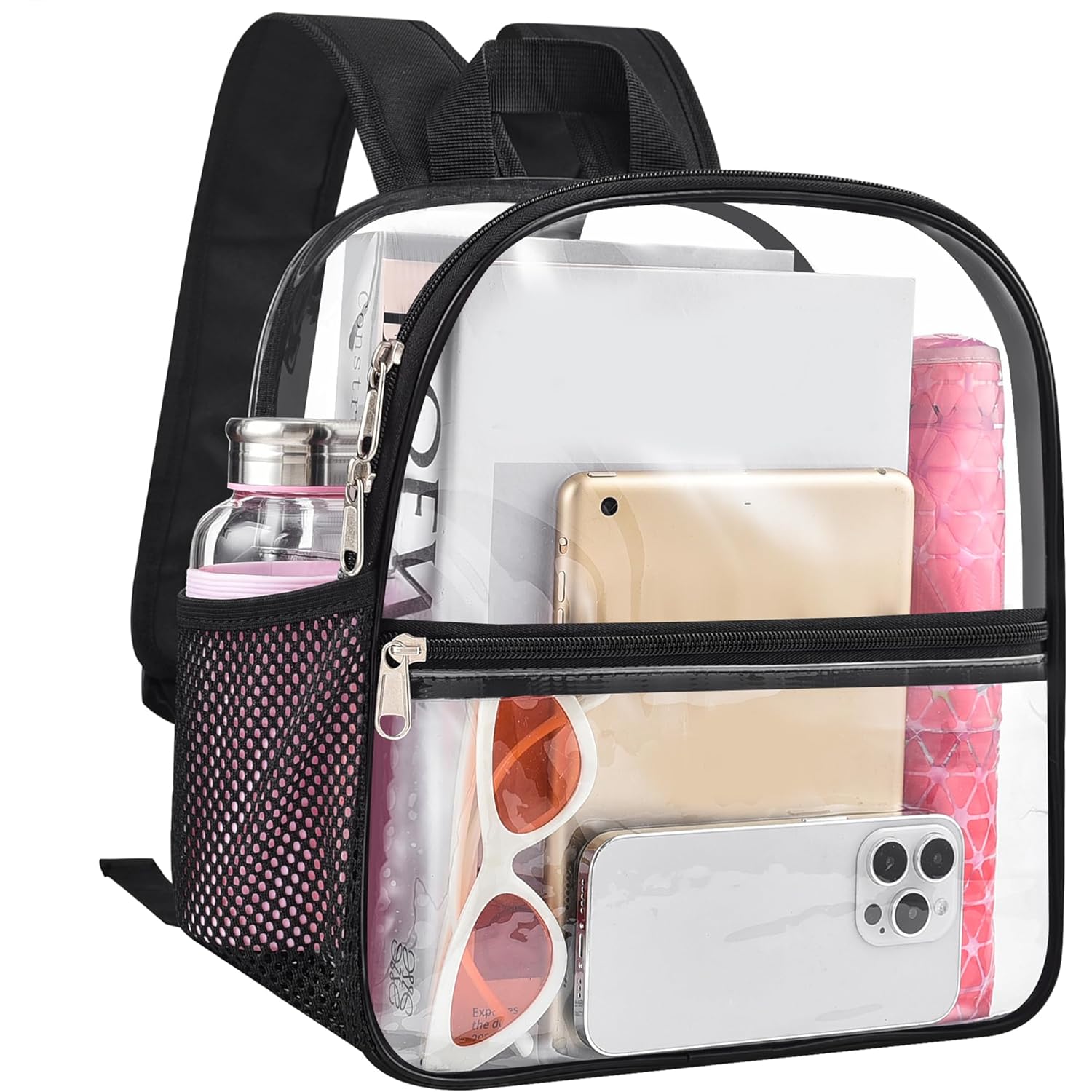 USPECLARE Clear Backpack for Stadium Approved 12×6×12, Water proof Clear Bag for Stadium Events and Concert Work Sport Event