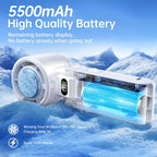 Handheld Portable Fan With Turbo Cooling 5500Mah 199 Speeds | 20000 Rpm Hand Held Fan Rechargeable Powerful Mini Personal Fan For Travel, Outdoor, Beach & Makeup