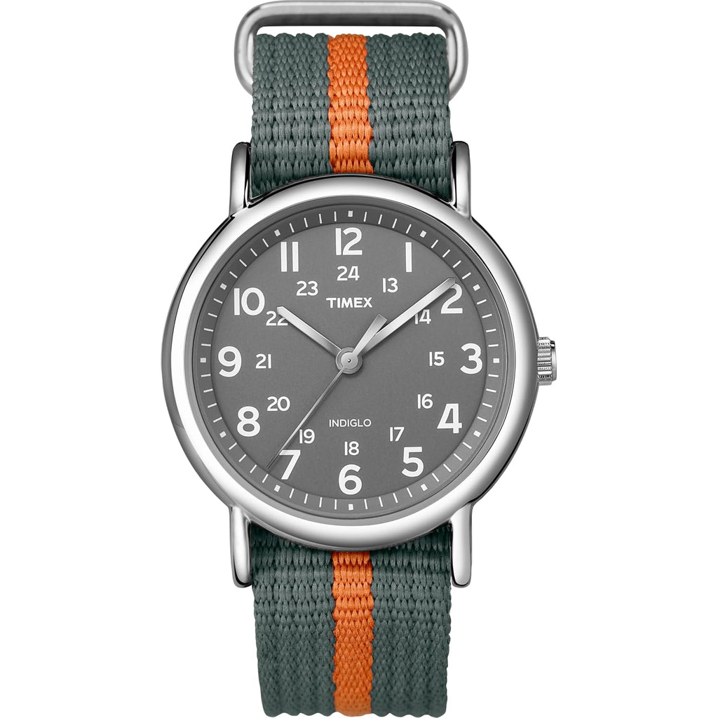 Timex Weekender 38Mm Unisex Analog Watch | Indiglo Backlight | Adjustable Durable Nylon Fabric Slip Through Strap | 24 Hour Time