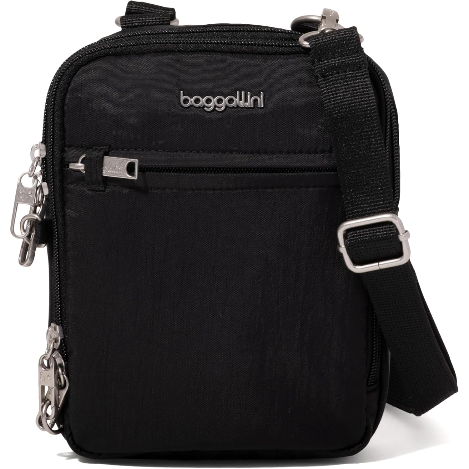 Baggallini Securtex® Anti-theft Mini Everything Crossbody Bag, 6.3"x8.25" Rfid, Locking Zippers & Cut-resistant Strap