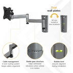 Mount-It! Lockable Rv Tv Mount For Camper, Trailer, Motorhome, Truck & Boat, Full Motion, Quick Release, Rust-Resistant Aluminum, Dual Wall Plates For Indoor & Outdoor, 19-43 Tvs, 33 Lbs, Vesa 200X200