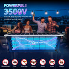 Powerful Large Solar Bug Zapper Outdoor For 4000 Sq.Ft, Rechargeable Mosquito Zapper With High Powered, Waterproof Solar Bug Zapper For Patio Garden, Backyard, Rv, Camping With 18W Solar Panel
