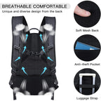 Anterk Extra Large Travel Laptop Backpack 17.3 In Carry On Backpack For Men | Travel Backpack Anti Theft Water Resistant College Bussiness Tsa Airline Approved Work Computer Backpack, Black
