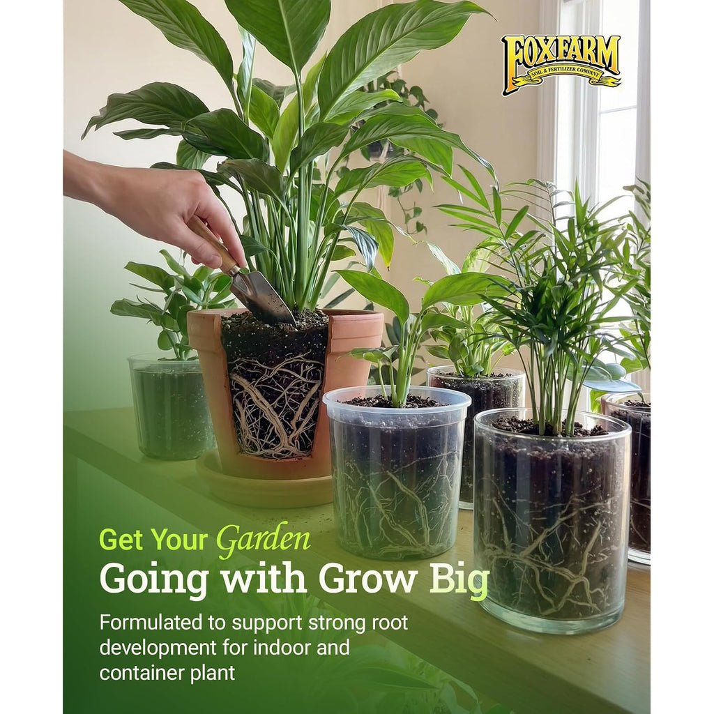 Foxfarm Grow Big Liquid Plant Food - 6-4-4 House Plant Fertilizer For Lush Vegetative Growth, Fast Nutrient Uptake For Roses, Tomatoes & Veggies - Quart Size Concentrate