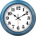 Jenlystime 12 Inch Retro Wall Clock Silent Non Ticking Battery Operated Movement Easy To Read Wall Clocks Decorate For Bedroom Living Room Kitchen Office(Blue)