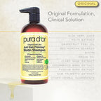PURA D'OR Anti-Thinning Biotin Shampoo and Conditioner Natural Earthy Scent, CLINICALLY TESTED Effective Results, Herbal Blend Thickening Products For Women & Men, Original Gold Label Set, 16oz x2 | Deep Moisturizing