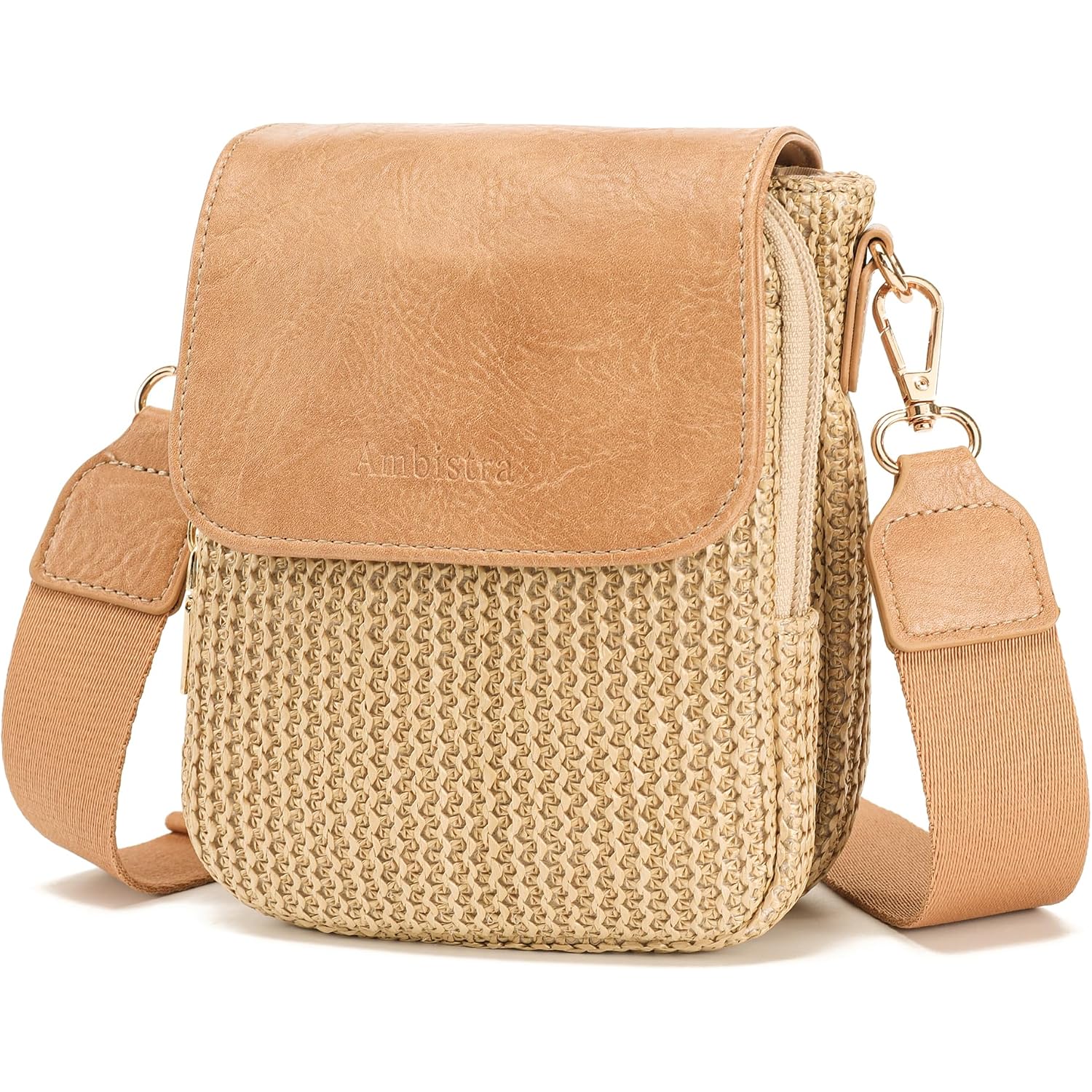 Faux Straw Crossbody Bags For Women Small Summer Purse 2026 Rfid Raffia Woven Cross Body Cell Phone Bag Beach Travel