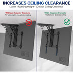 Vivo Vertical Vesa Extender Plate Bracket Kit Designed For Low Vesa Pattern Tv’S, Fits Tv Ceiling Mounts, 2 Brackets, Black, Mount-Ad165 | Adapter Plate Designed For Low Vesa Pattern Tvs, Fits Tv Ceiling Mounts, 2 Brackets, 6.5 Inch Extension