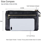 befen Genuine Leather Wristlet Clutch RFID Blocking Bag Cell Phone Wallet Purse Wristlet Wallet Purses and Handbags for Women