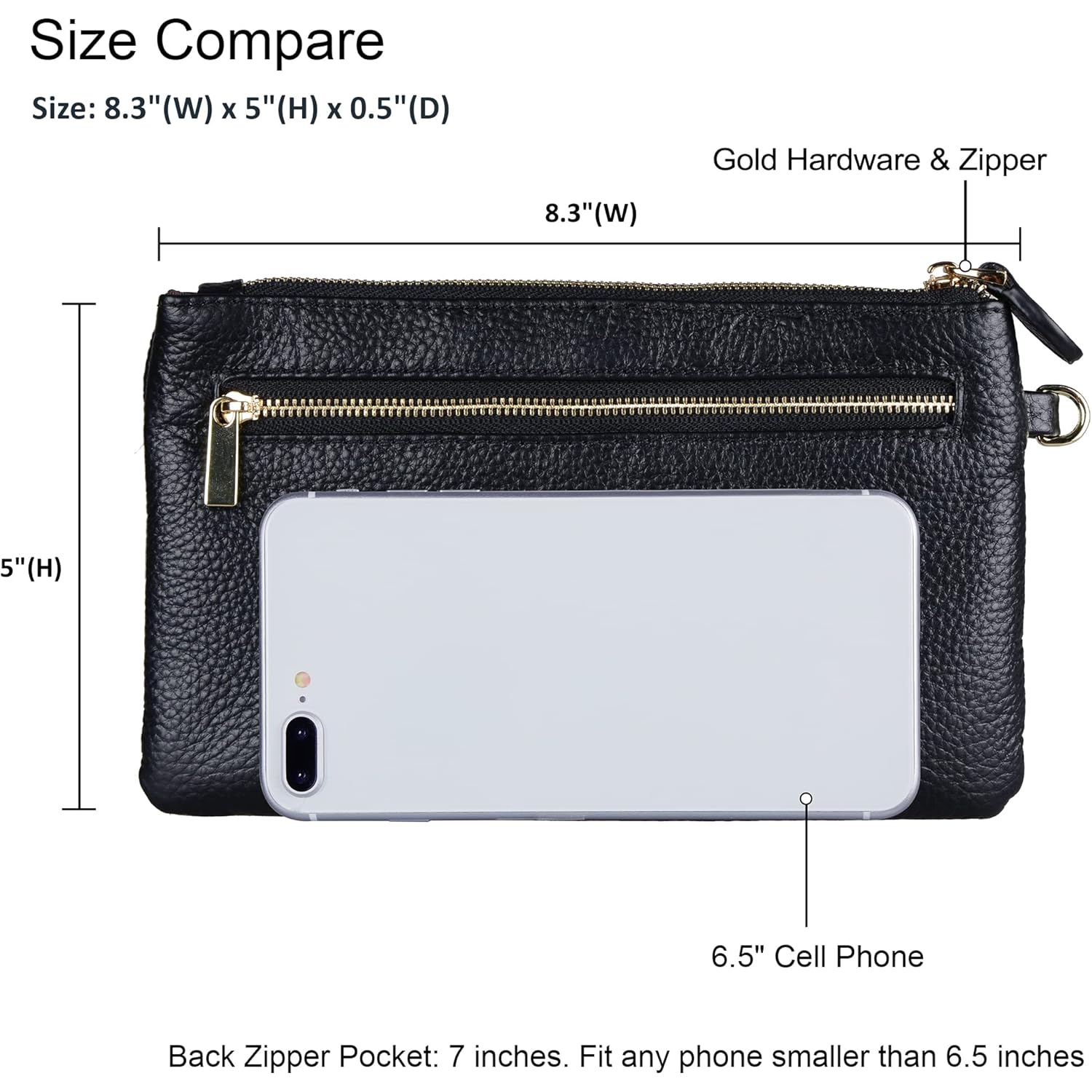 befen Genuine Leather Wristlet Clutch RFID Blocking Bag Cell Phone Wallet Purse Wristlet Wallet Purses and Handbags for Women