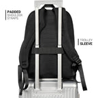 Zorfin 26L Black Backpack For College, And Travel: Water Resistant Bookbag