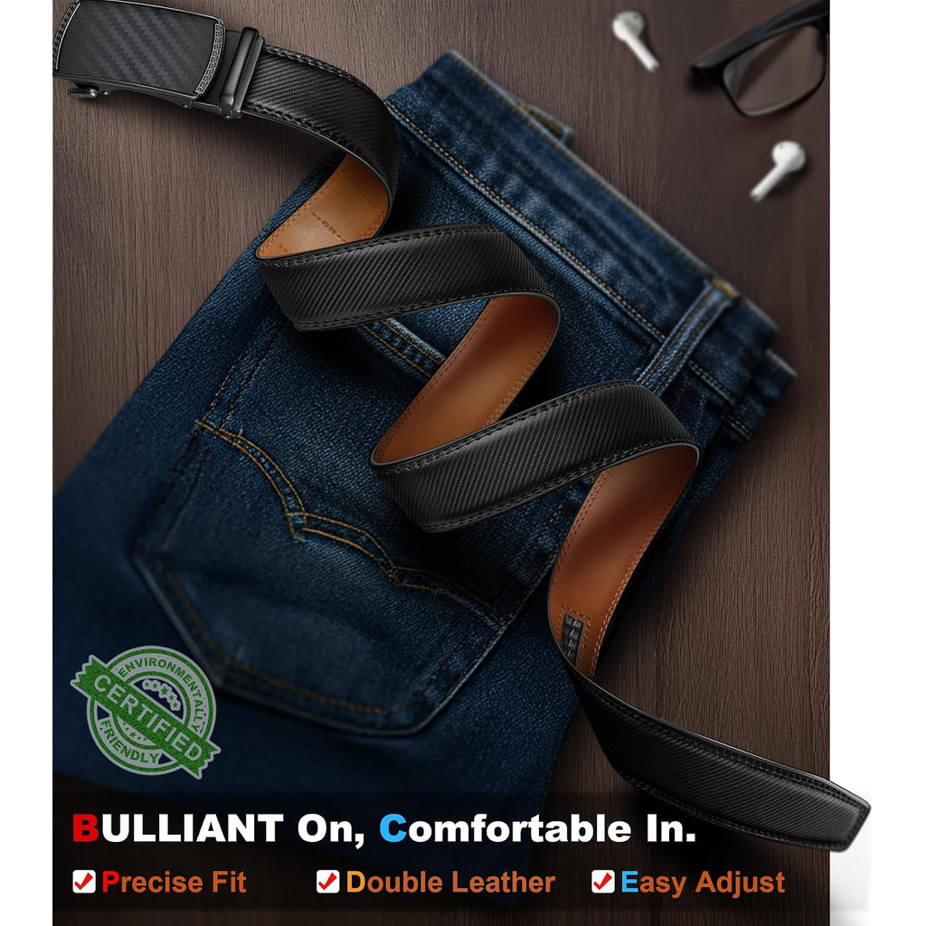 Bulliant Men'S Belt,Slide Ratchet Belt Adjsutable For Men Suit Casual Jeans Gift Boxed,Trim To Fit