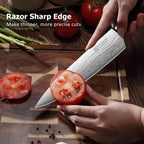 Paudin Kitchen Knife Set, 3 Piece High Carbon Stainless Steel Professional Chef Knife Set With Ultra Sharp Blade & Wooden Handle (Kitchen Knife Set 3 Pcs)