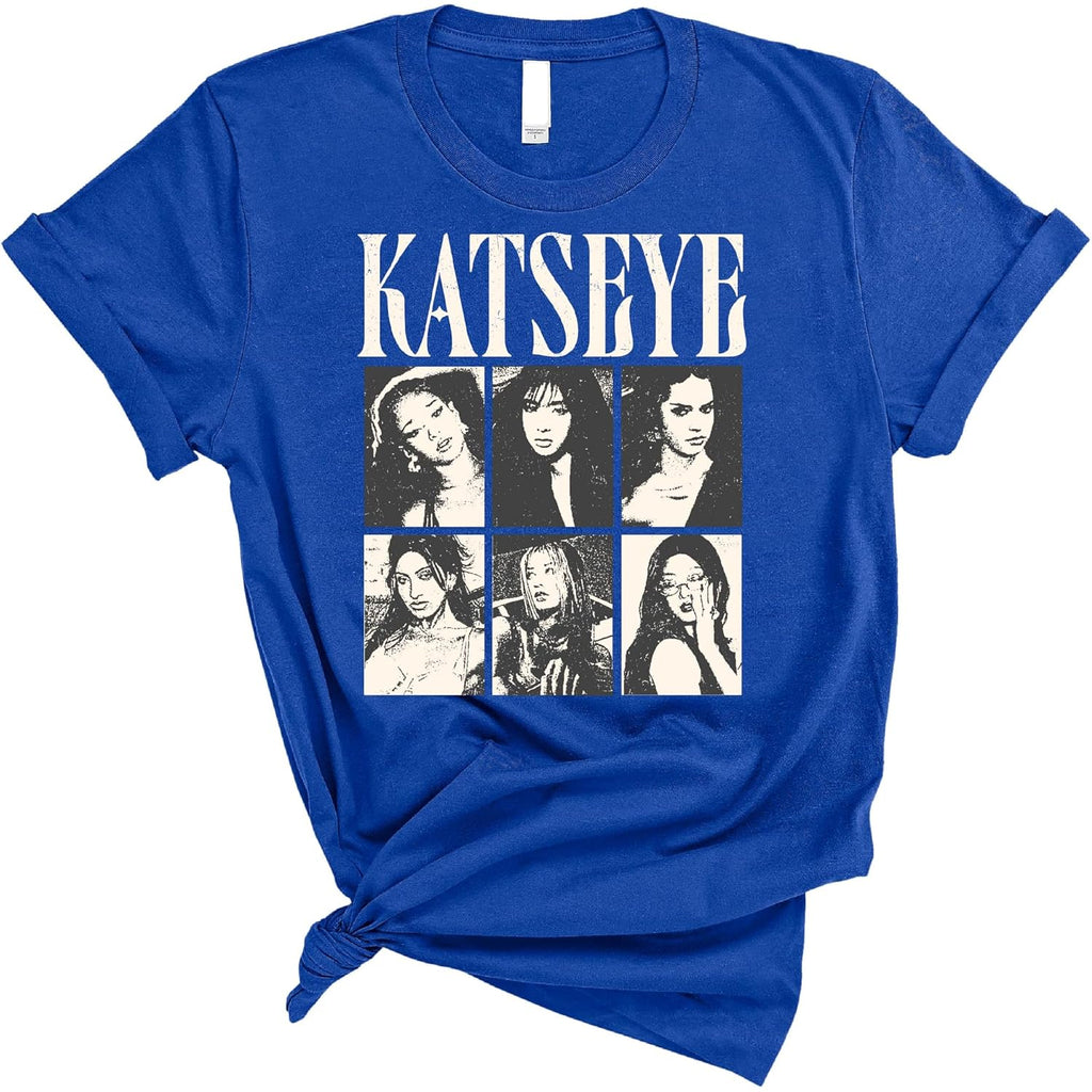 Katseye Vintage Style Photo Collage T Shirt Retro Pop Culture Casual Streetwear Tee