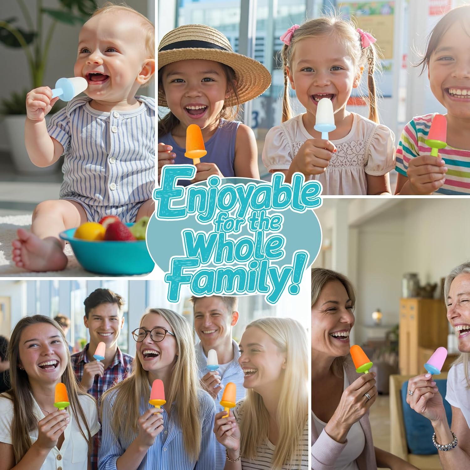 Miaowoof Silicone Popsicles Molds For Toddlers, 6-Cavity Non-Bpa Premium Silicone Small Popsicle Molds, Ice Pop Mold With 6 Colorful Reusable Sticks For Kids (Red)