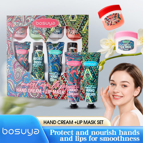8-Piece Hand Cream & Lip Mask Set, Nourishing & Moisturizing for Dry Hands and Lips Gift Set