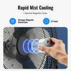 Fan Misters For Cooling Outdoor, Magnetic Misting Cooling System, Triple Nozzle Design, 16.4Ft Misting Line, Outside Fans Misting Kit For Cool Patio, Backyard, Pool (Fans Not Included)