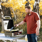 Blackstone 1814 Propane Gas Griddle, 17 Inch, Black | Stainless Steel, Portable Flat Top, Heavy Duty, For Kitchen, Camping, Outdoor, Tailgating