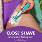 BIC Soleil 4 Escape Women's Disposable 4-Blade Razors, Lavender & Eucalyptus Scented Handles for Smooth Shaving, 4-Pack