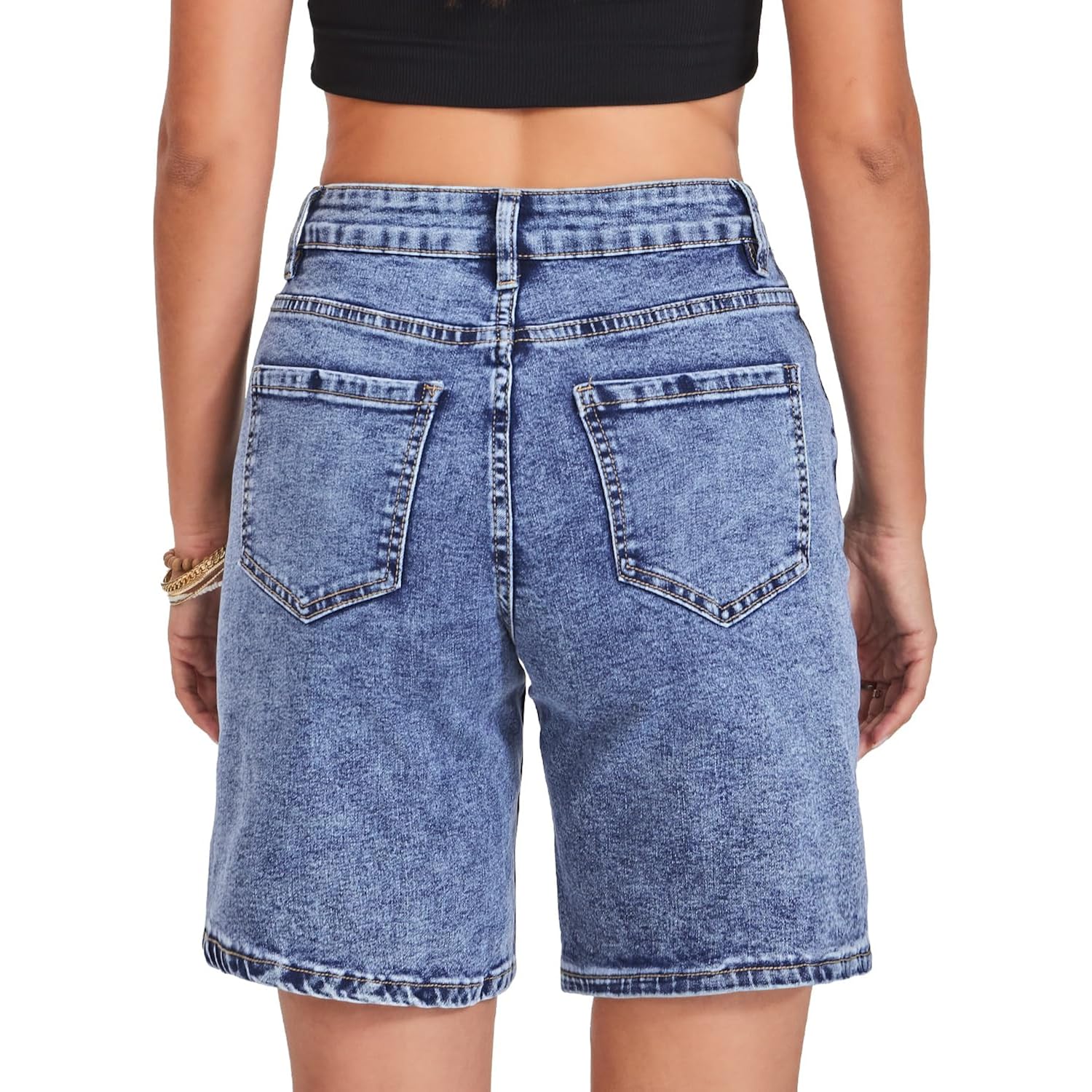Bermuda Shorts for Women High Waisted Jorts Jean Shorts Womens Trendy Outfits Casual Summer Stretchy Denim Shorts