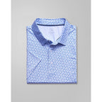 Obla Mens Golf Polo Shirts Short Sleeve Dry Fit Performance Moisture Wicking Casual Print Collared Golf Shirts For Men
