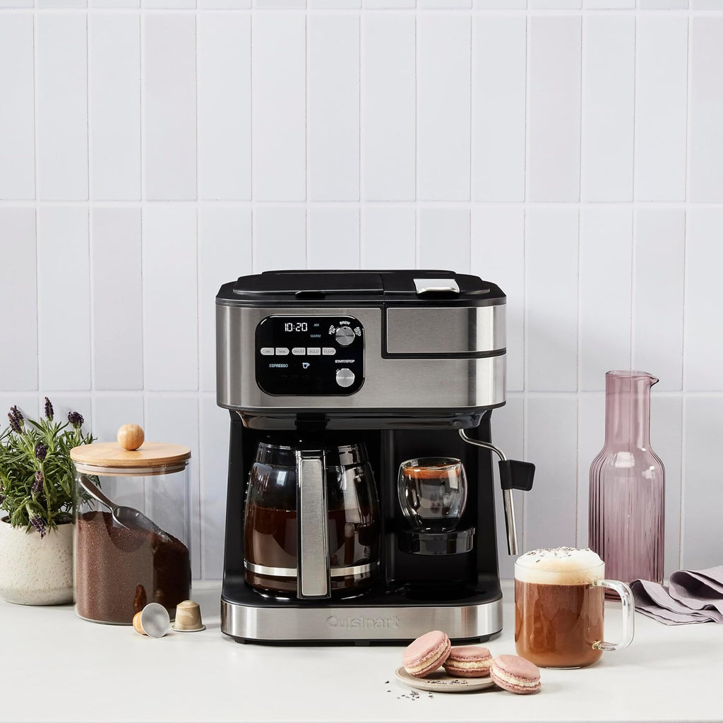 Cuisinart Coffee Center Barista Bar 4-In-1 Coffee Maker, Single-Serve Pods Compatible, Coffeemaker, Three Brewing Sizes, Ss-4N1Nas, Black