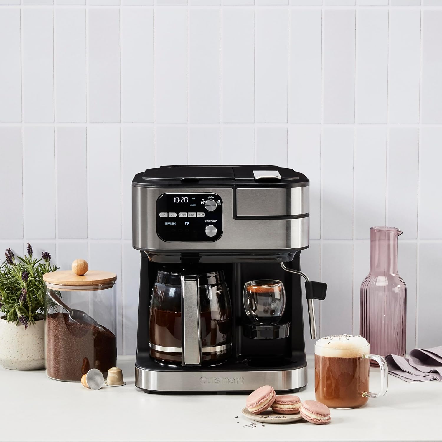 Cuisinart Coffee Center Barista Bar 4-In-1 Coffee Maker, Single-Serve Pods Compatible, Coffeemaker, Three Brewing Sizes, Ss-4N1Nas, Black