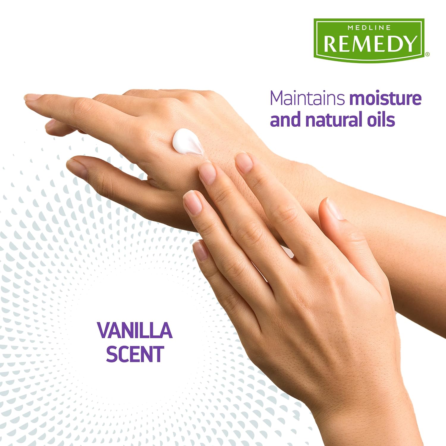 Medline Remedy Clinical Skin Cream, Vanilla Scent (16 Fl Oz), Moisturizing Face And Body Cream For All Ages, Paraben & Sulfate Free, Quick Absorbent Formula, Hypoallergenic Skin Moisturizer