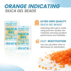 50Pcs 5G Silica Gel Packets, Moisture Absorbers Desiccant Packs For Storage, Clothes, Shoes, Electronics, 3D Printer Filament, Jewelry, Spices, Safes, Tools