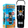 Get Trend One Piece Tumbler With Straw 30Oz Kids Teens Insulated Cup With Lid Handle Travel Mug Cups With Lids For School Sports Anime Gifts For Kids (Black One Piece)